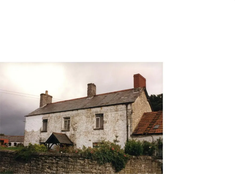 The farmhouse, Cadw survey photograph, 29 July 1988